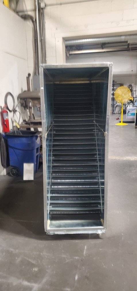 Custom fabricated louver rack