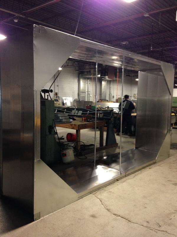 Large rectangular duct plenum