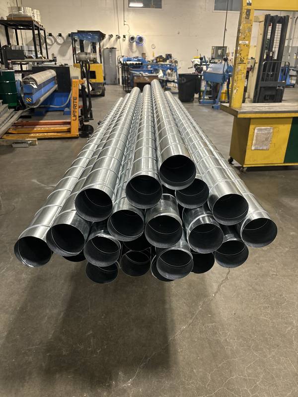 Bundle of spiral duct pipes
