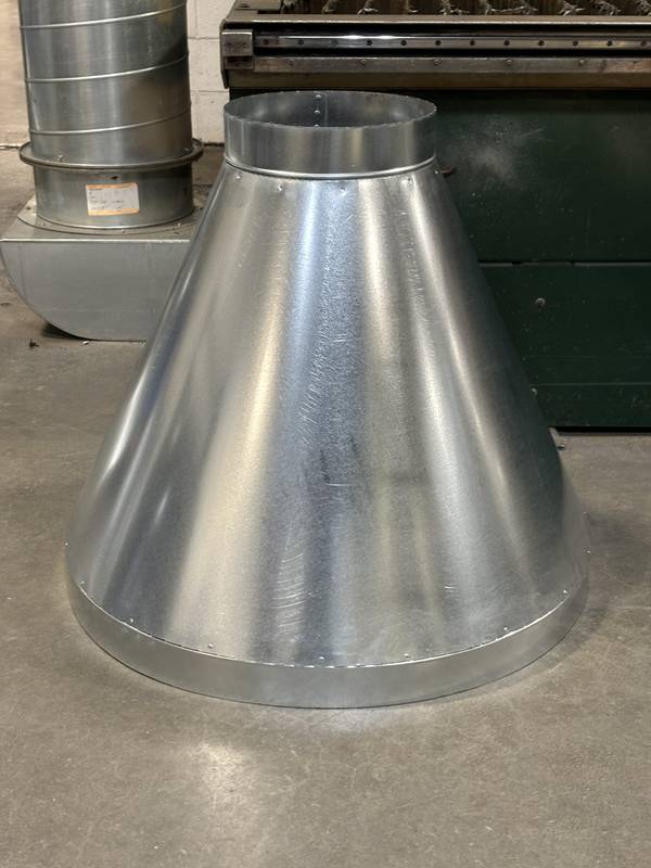 Large round conical reducer